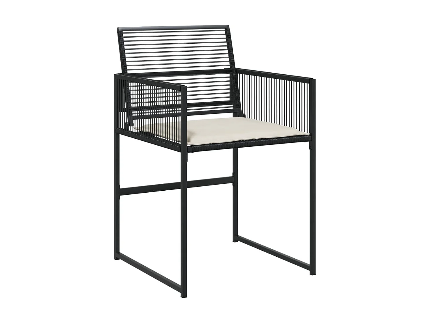 Ilver  Set comedor de jardín con cojines 13 pzas ratán sintético negro