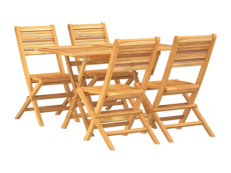 Rianka  Ensemble à manger de jardin 5 pcs Bois de teck massif