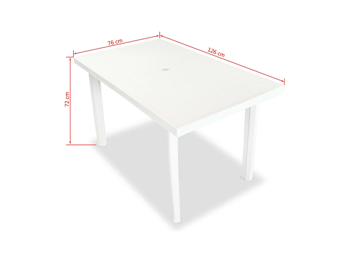 Gullspång  Ensemble à manger d'extérieur 7 pcs Plastique Blanc
