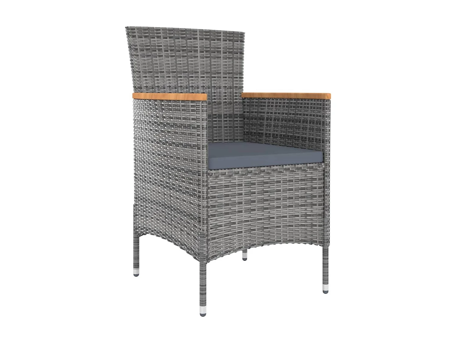 Prolenta Premium -  Ensemble à manger de jardin 13 pcs avec coussins Gris