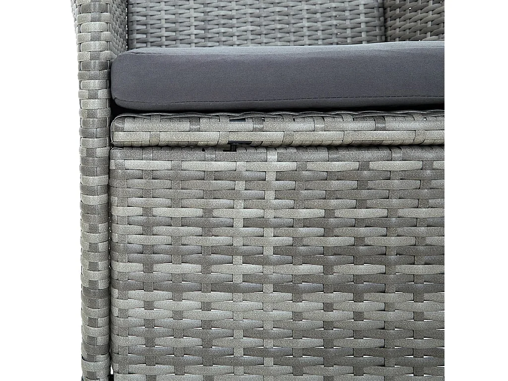 Prolenta Premium -  Ensemble à manger de jardin 13 pcs avec coussins Gris