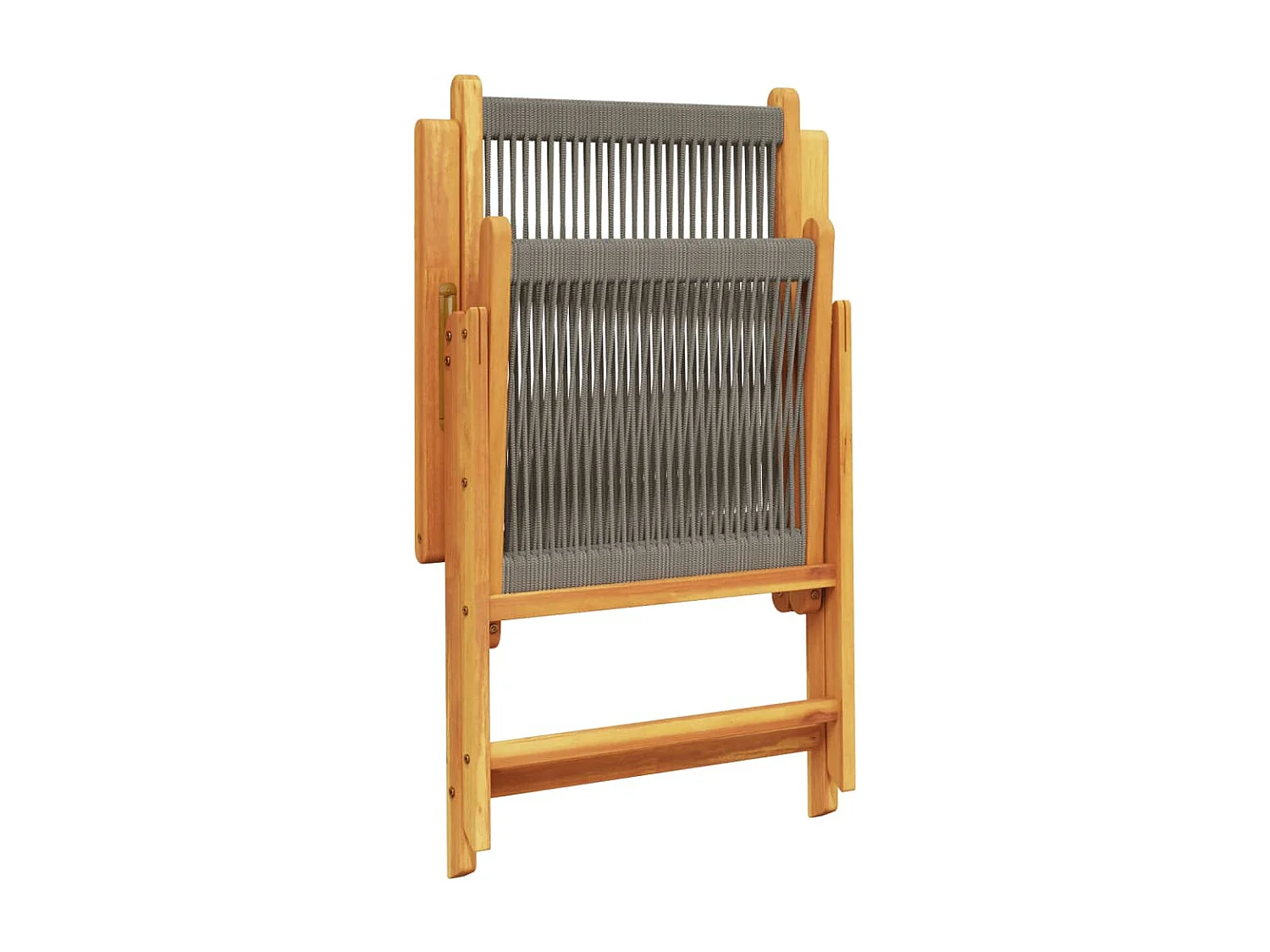 Molfetta  Ensemble à Manger de jardin 7pcs gris polypropylène bois massif