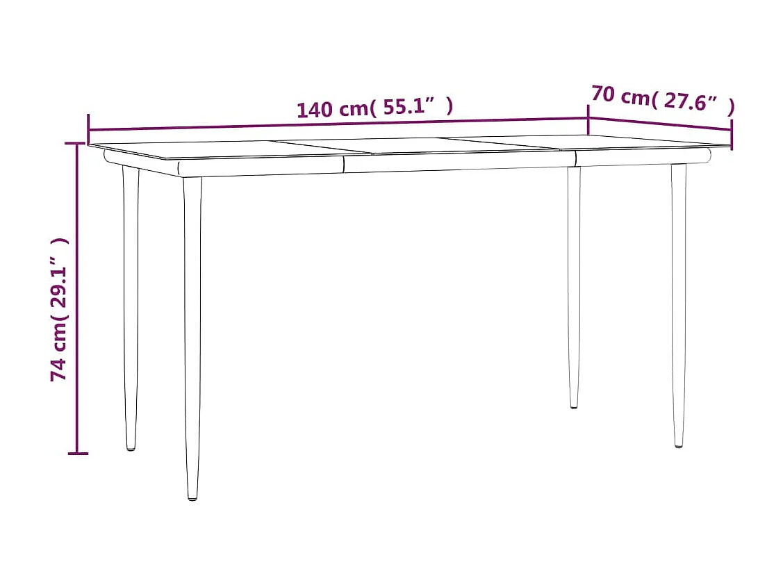 Årslev  Ensemble à manger de jardin 5 pcs noir textilène et acier