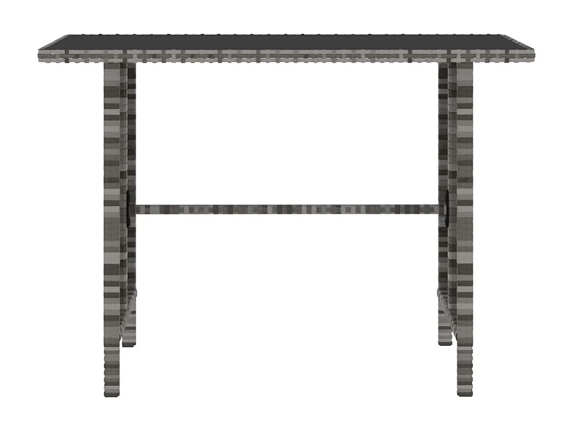 Torgeirr  Ensemble à manger de jardin 4pcs coussins Gris Résine tressée