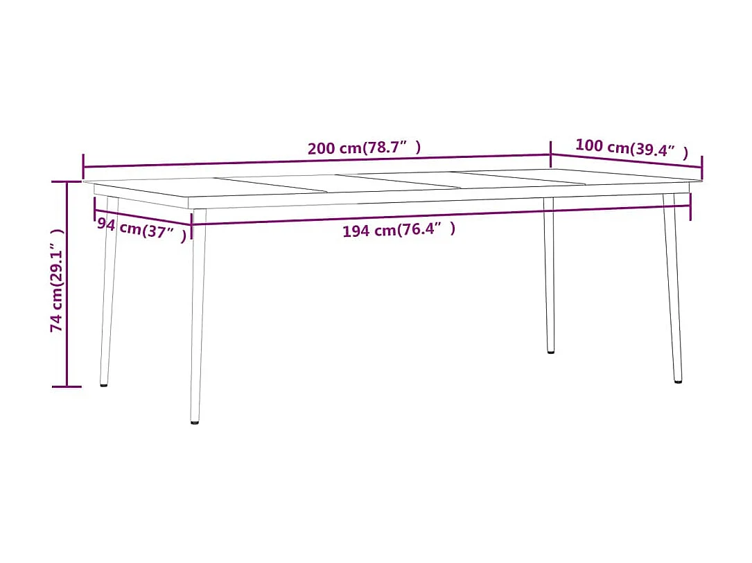 Zeldrik  Ensemble à manger de jardin avec coussins 7 pcs Gris
