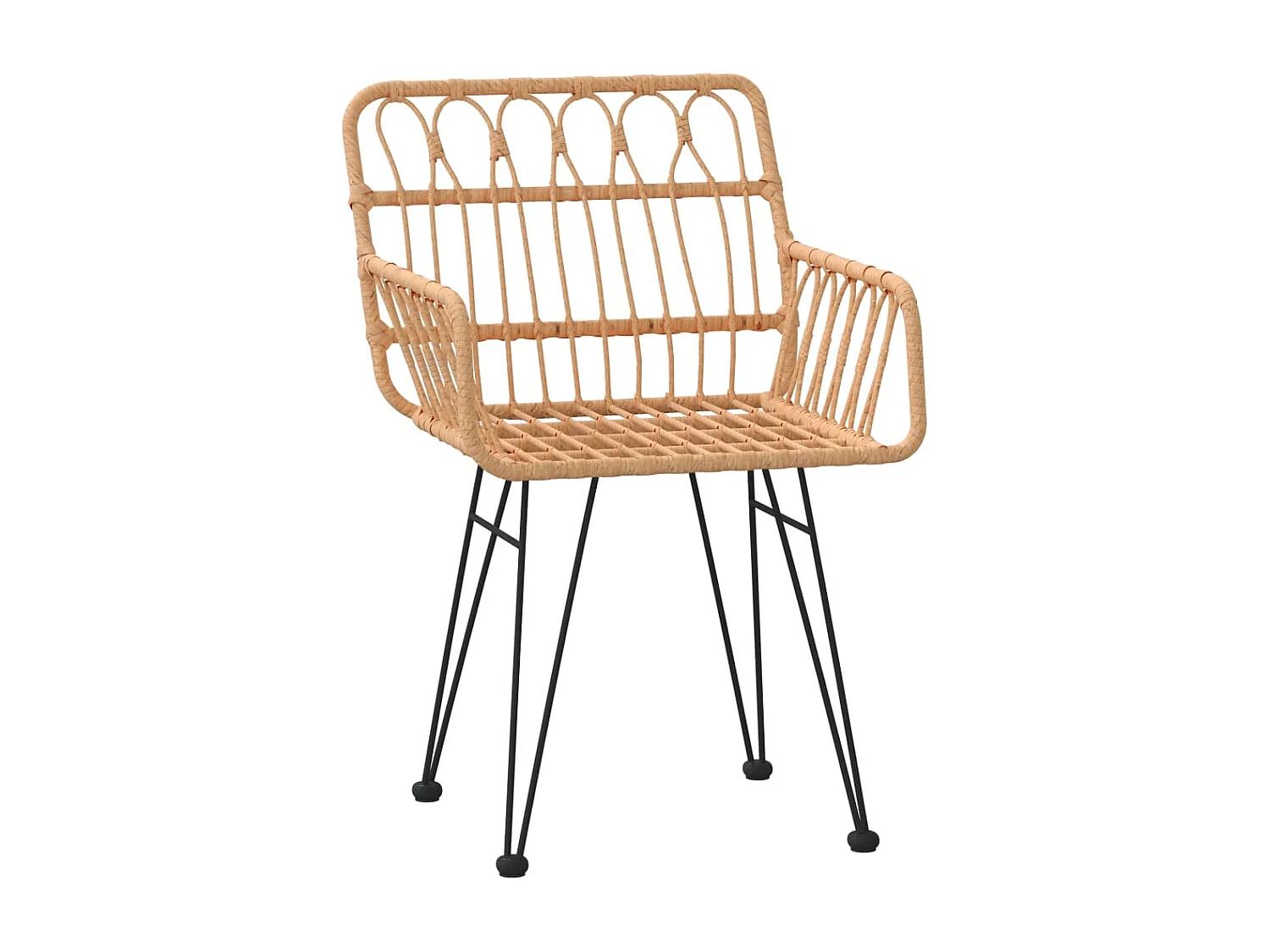 Ian Lucas  Ensemble à manger de jardin 5pcs Résine tressée