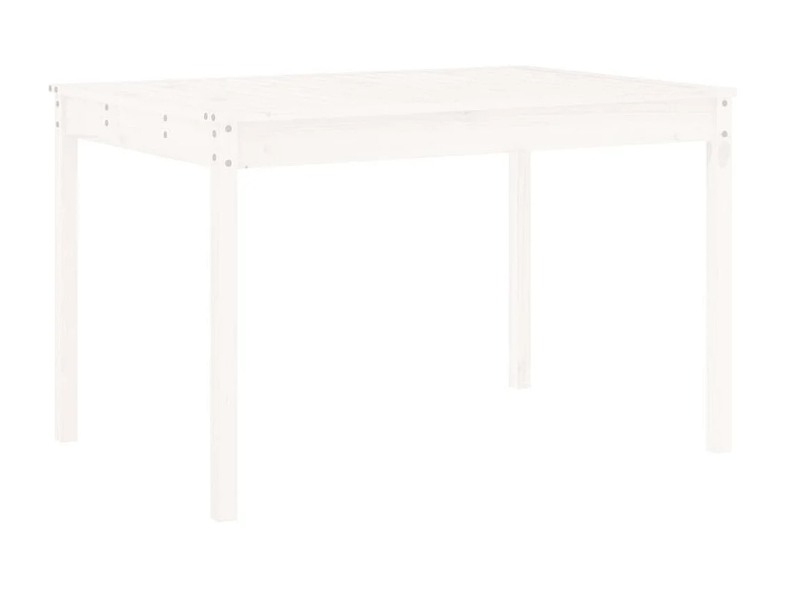 Châteauroux  Ensemble à manger de jardin 5pcs blanc bois massif de pin