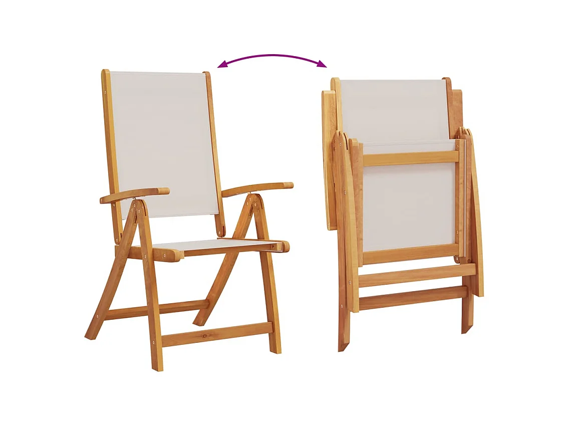 Fjorda  Ensemble à manger de jardin 9pcs bois d'acacia solide textilène