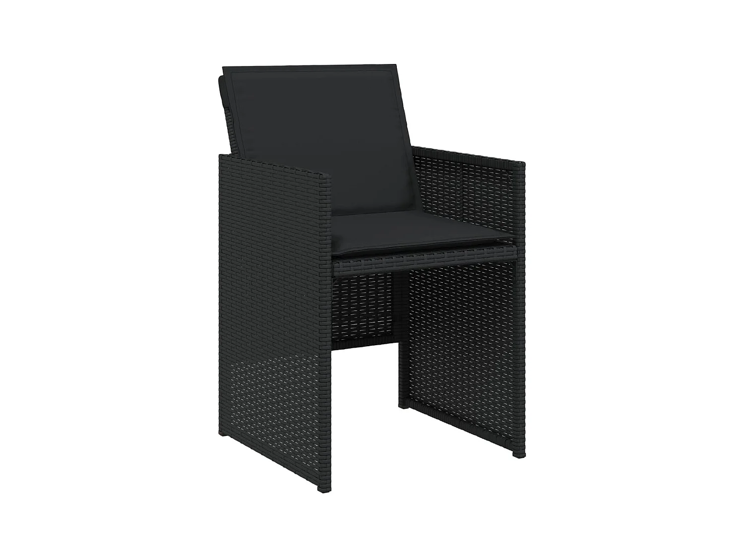 Jeroen  11-delige Tuinset met kussens poly rattan zwart