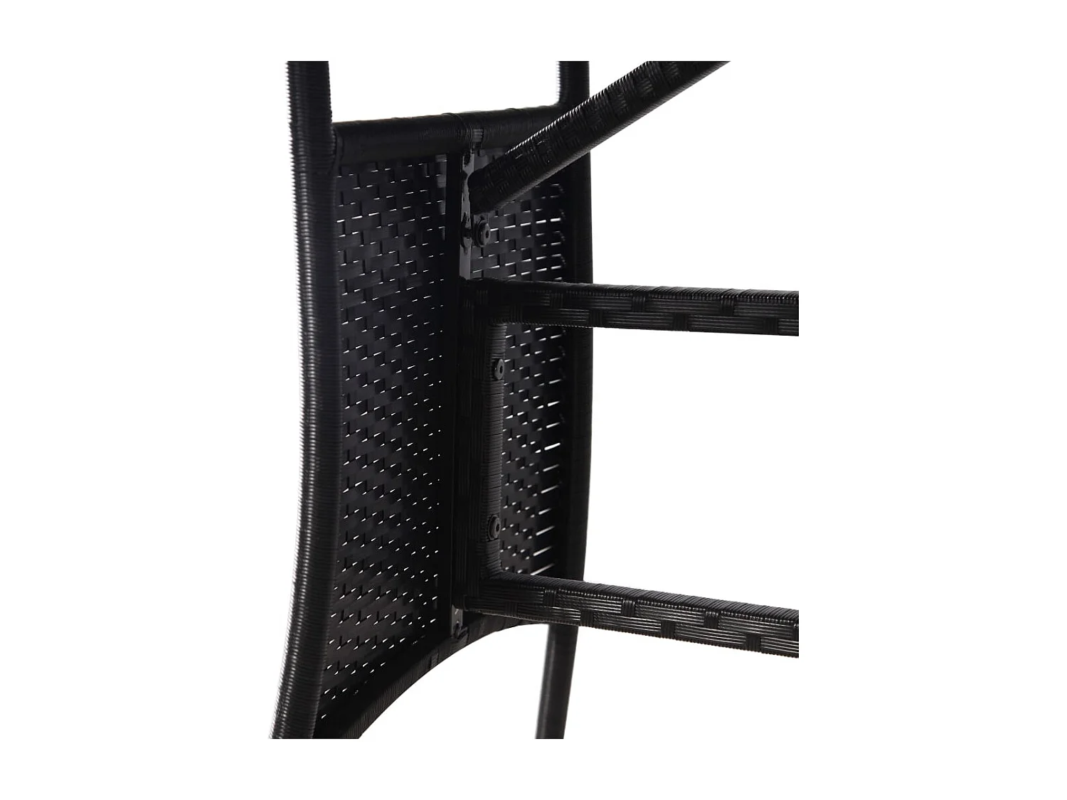 Sarif  Ensemble à manger de jardin 3 pcs Résine tressée Noir