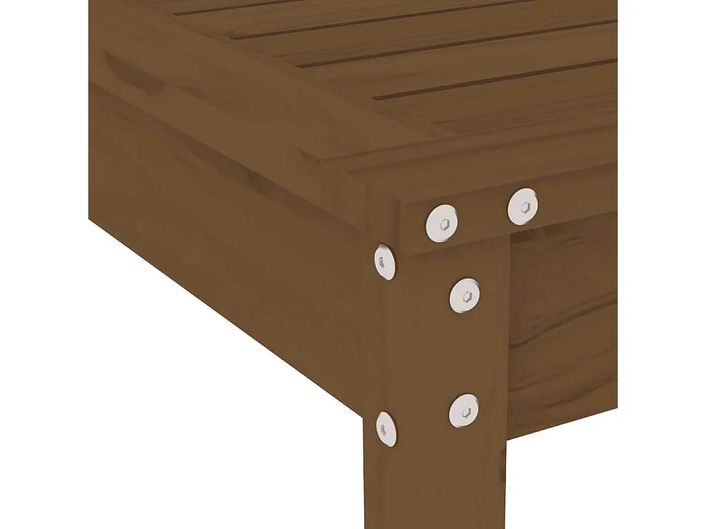 Vienna  Ensemble à manger de jardin 5pcs marron miel bois pin massif