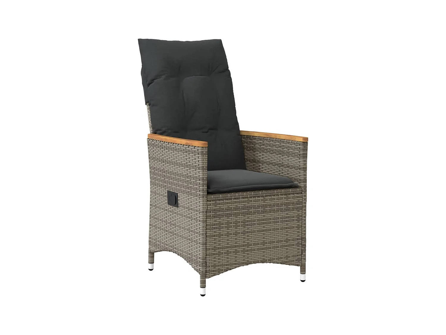 Garden Furniture -  Ensemble à manger de jardin 9 pcs coussins gris résine tressée