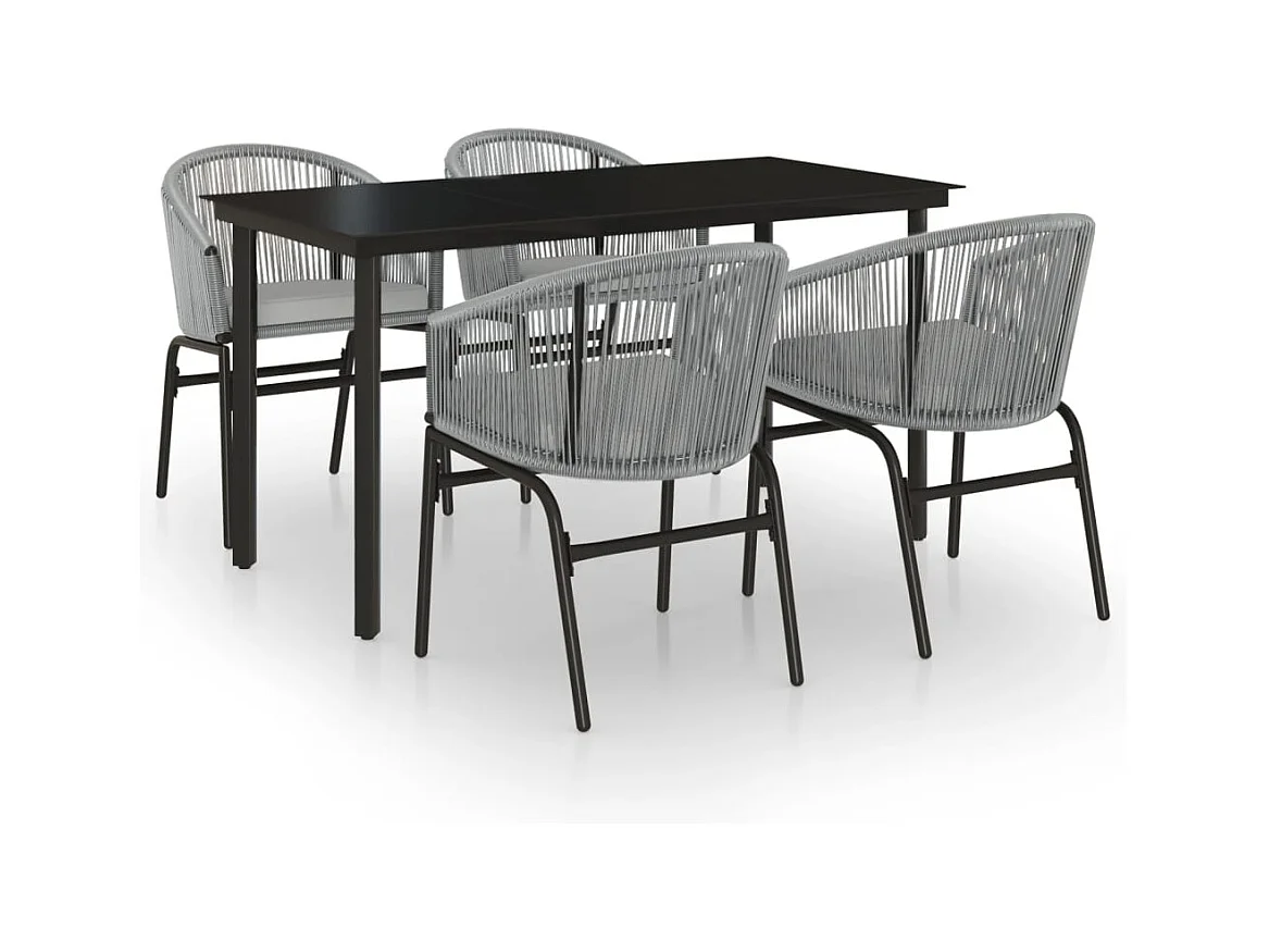 Florentin  5-delige Tuinset grijs