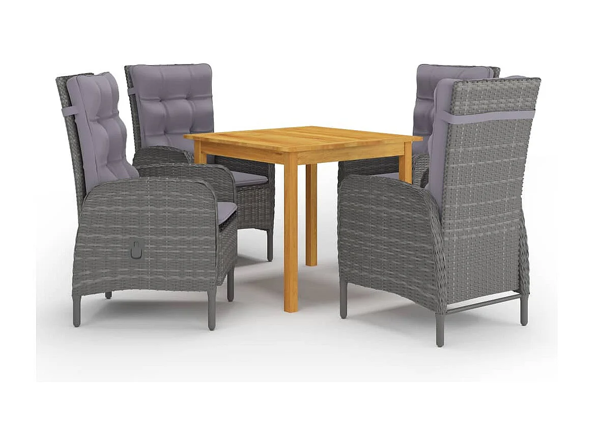 Collinsville  5-delige Tuinset grijs