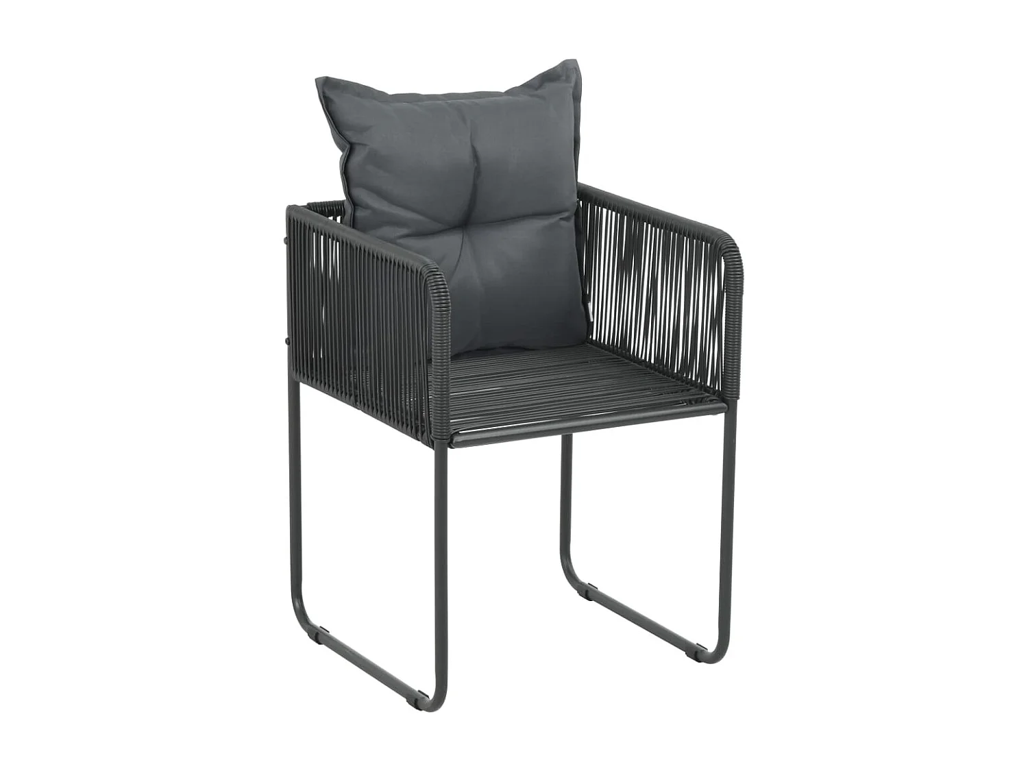 Scandicci  Ensemble à manger de jardin 5 pcs Noir