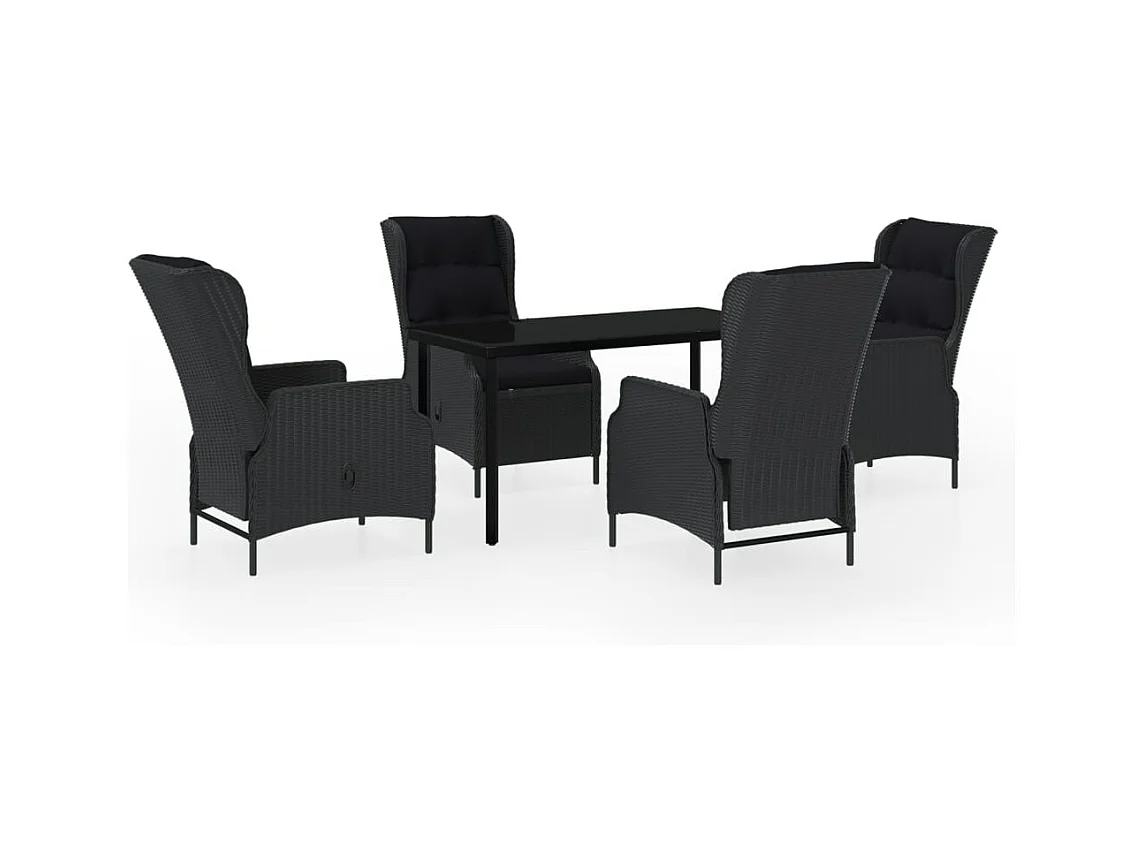 Santa Rosa  Ensemble à manger de jardin 5 pcs Gris foncé