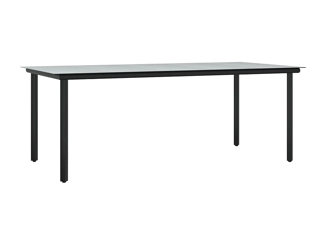 Karl Mason  9-delige Tuinset met kussens poly rattan zwart en grijs