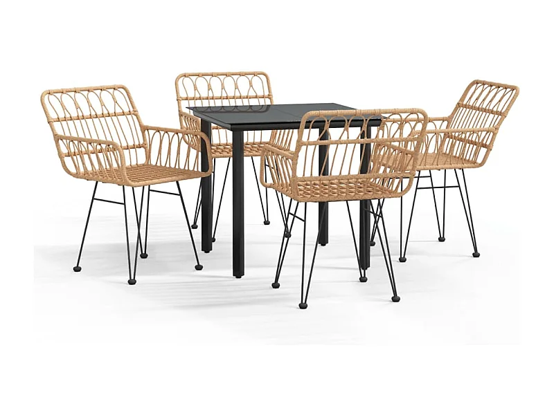 Francisca  5-delige Tuinset poly rattan