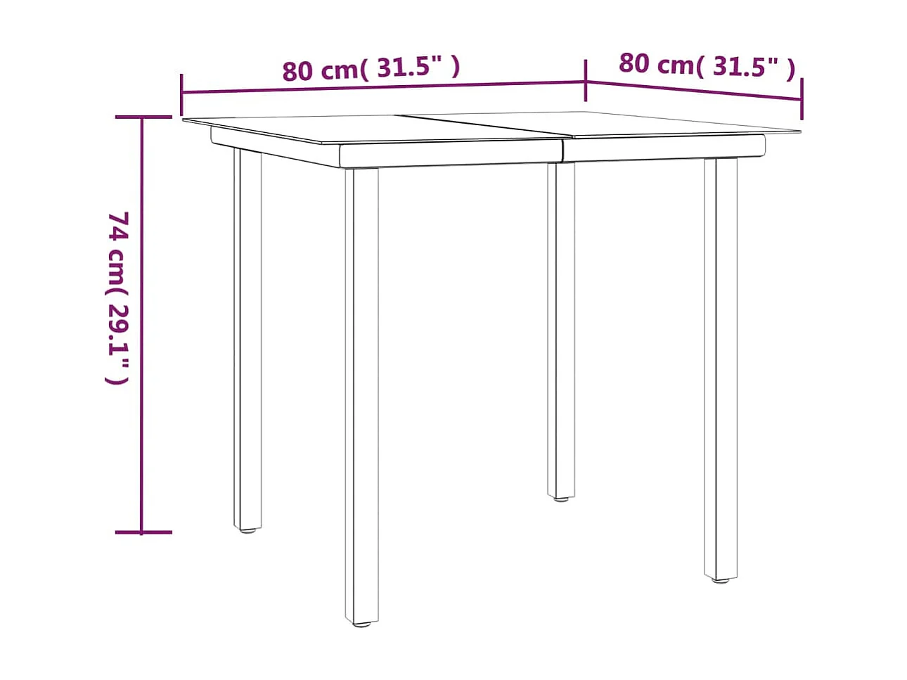 Timothy Scott  Ensemble à manger de jardin 3 pcs résine tressée acier