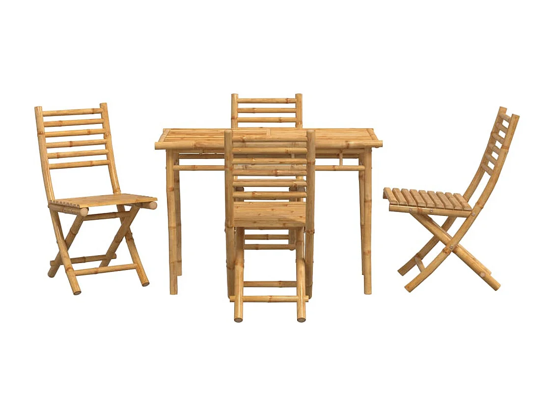 Garden Furniture -  Ensemble à manger de jardin 5 pcs bambou