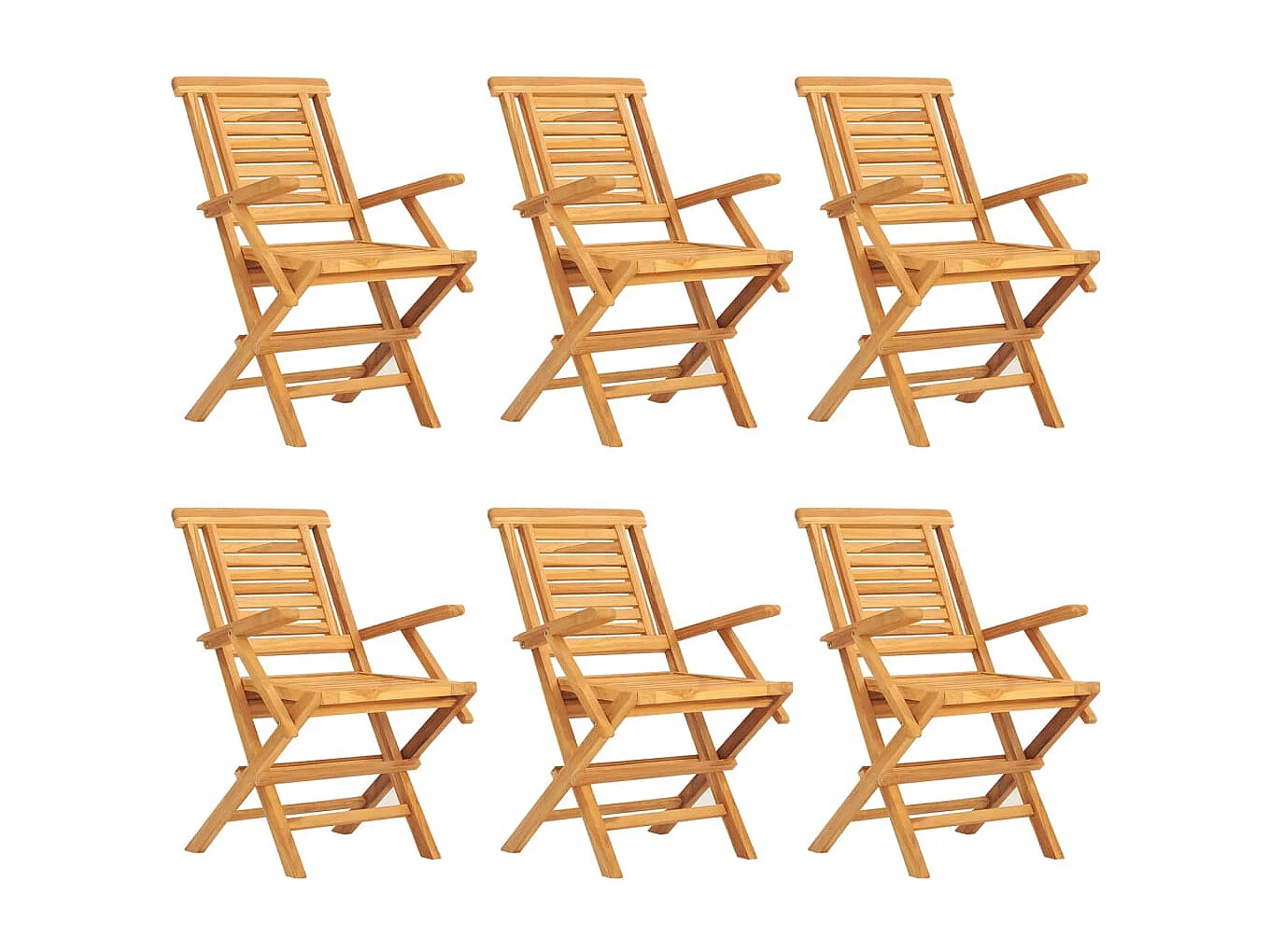 Prolenta Premium -  Ensemble à manger de jardin 7 pcs Bois de teck solide