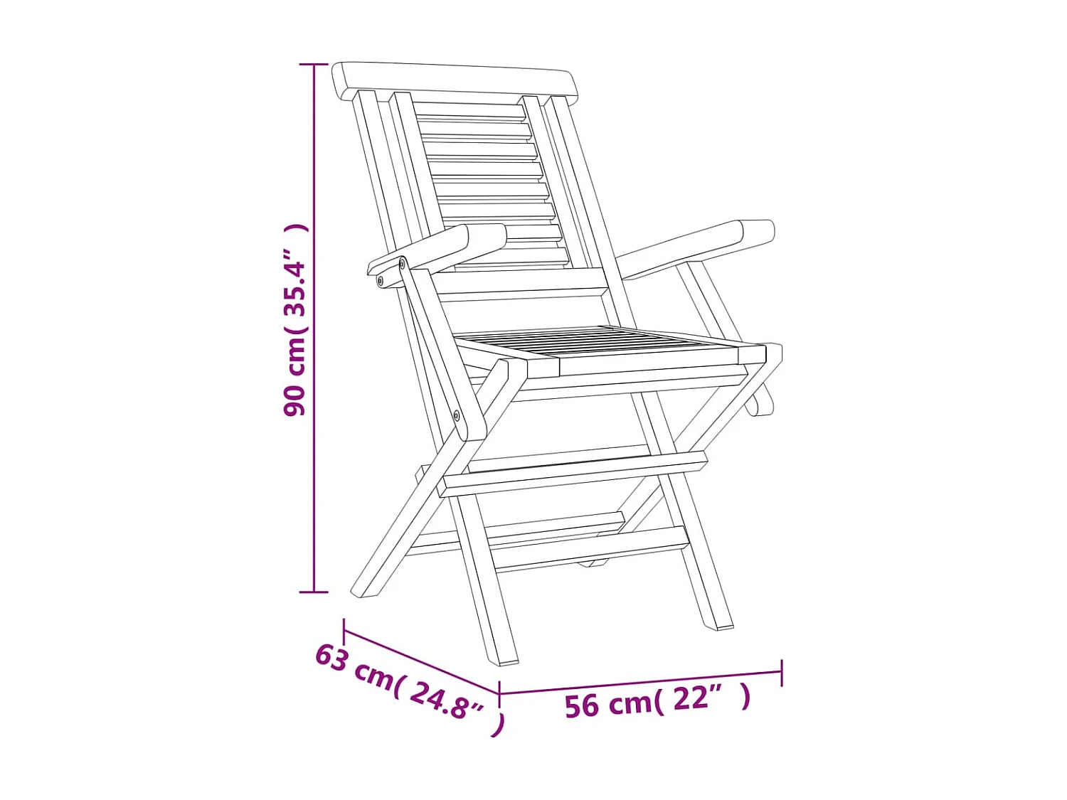 Prolenta Premium -  Ensemble à manger de jardin 7 pcs Bois de teck solide