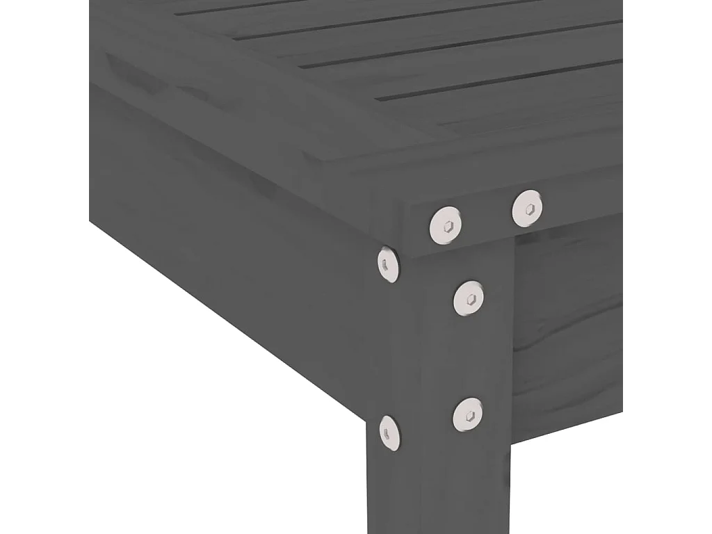 Vienna  Ensemble à manger de jardin 5pcs gris bois massif de pin