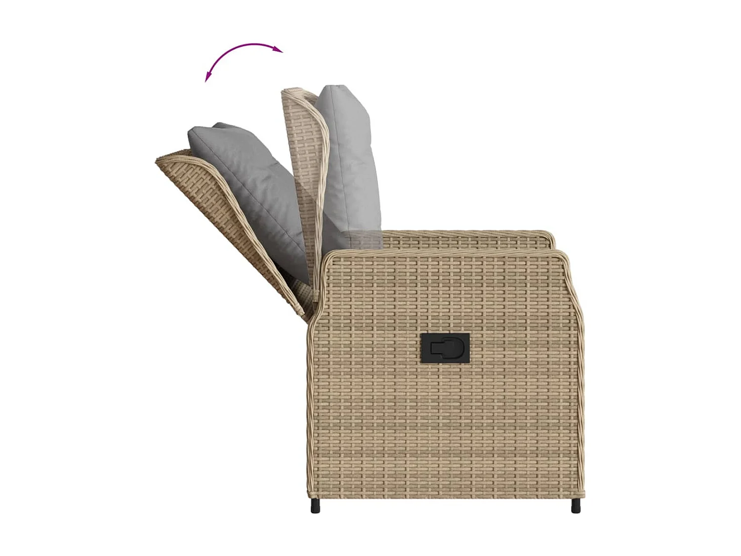 Garden Furniture -  5-delige Tuinset met kussens poly rattan beige
