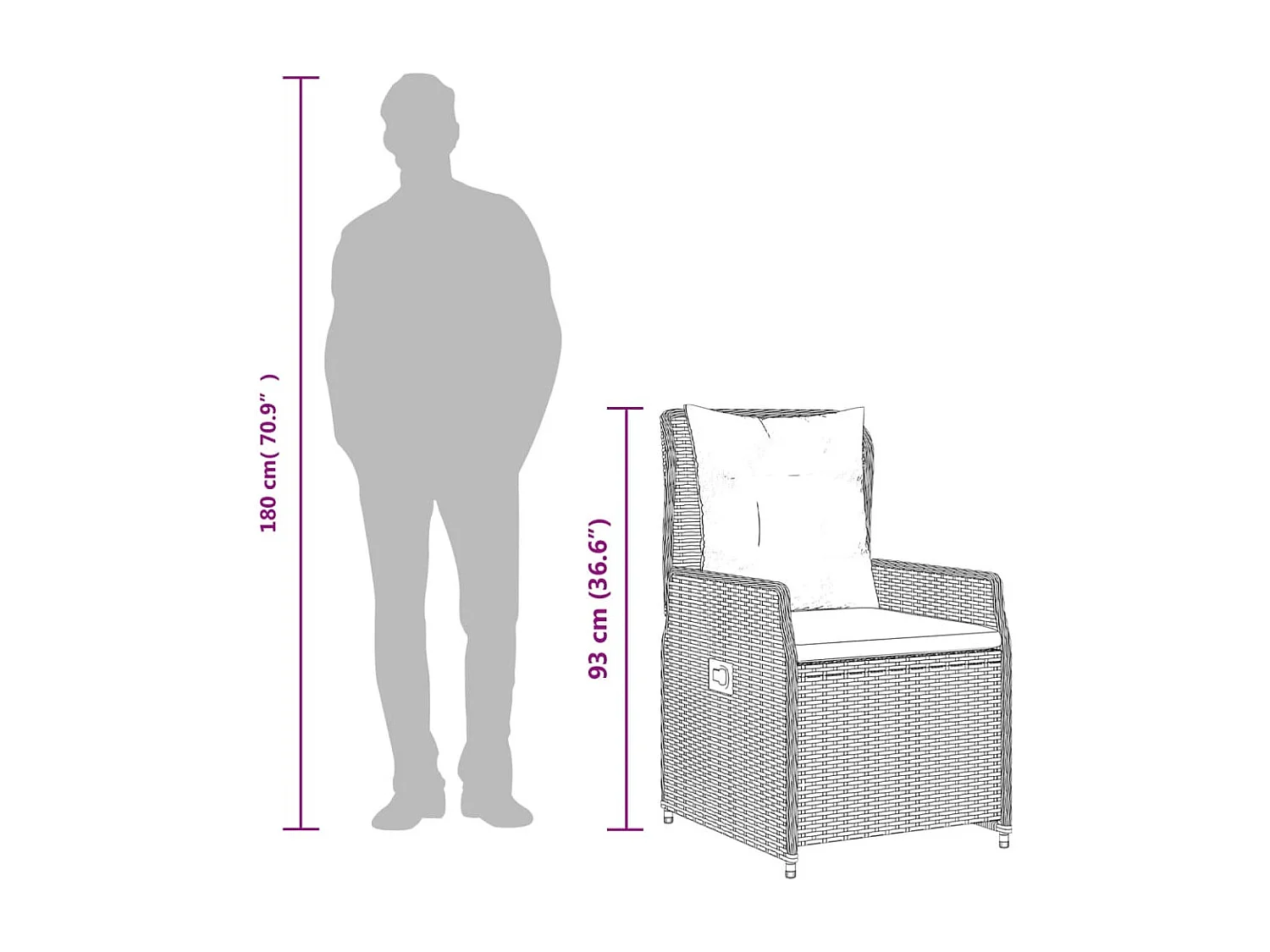 Garden Furniture -  5-delige Tuinset met kussens poly rattan beige