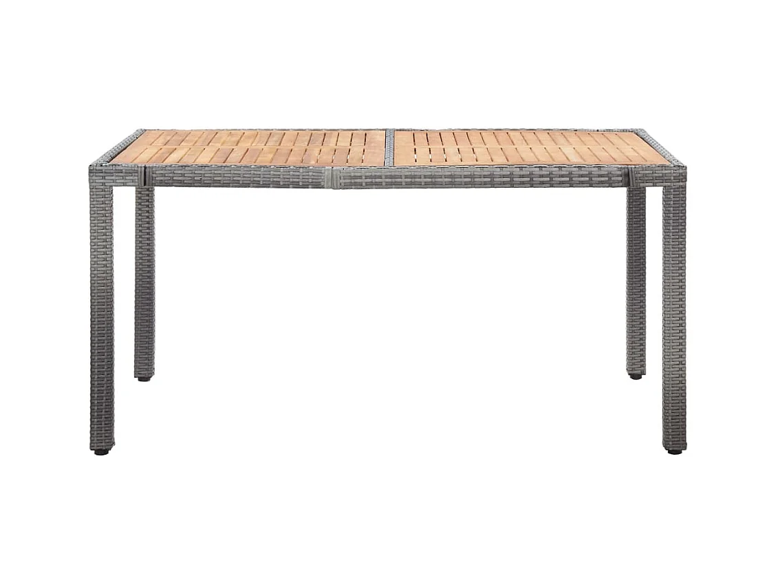 Ewald  Ensemble à manger d'extérieur 7pcs coussins Résine tressée Gris