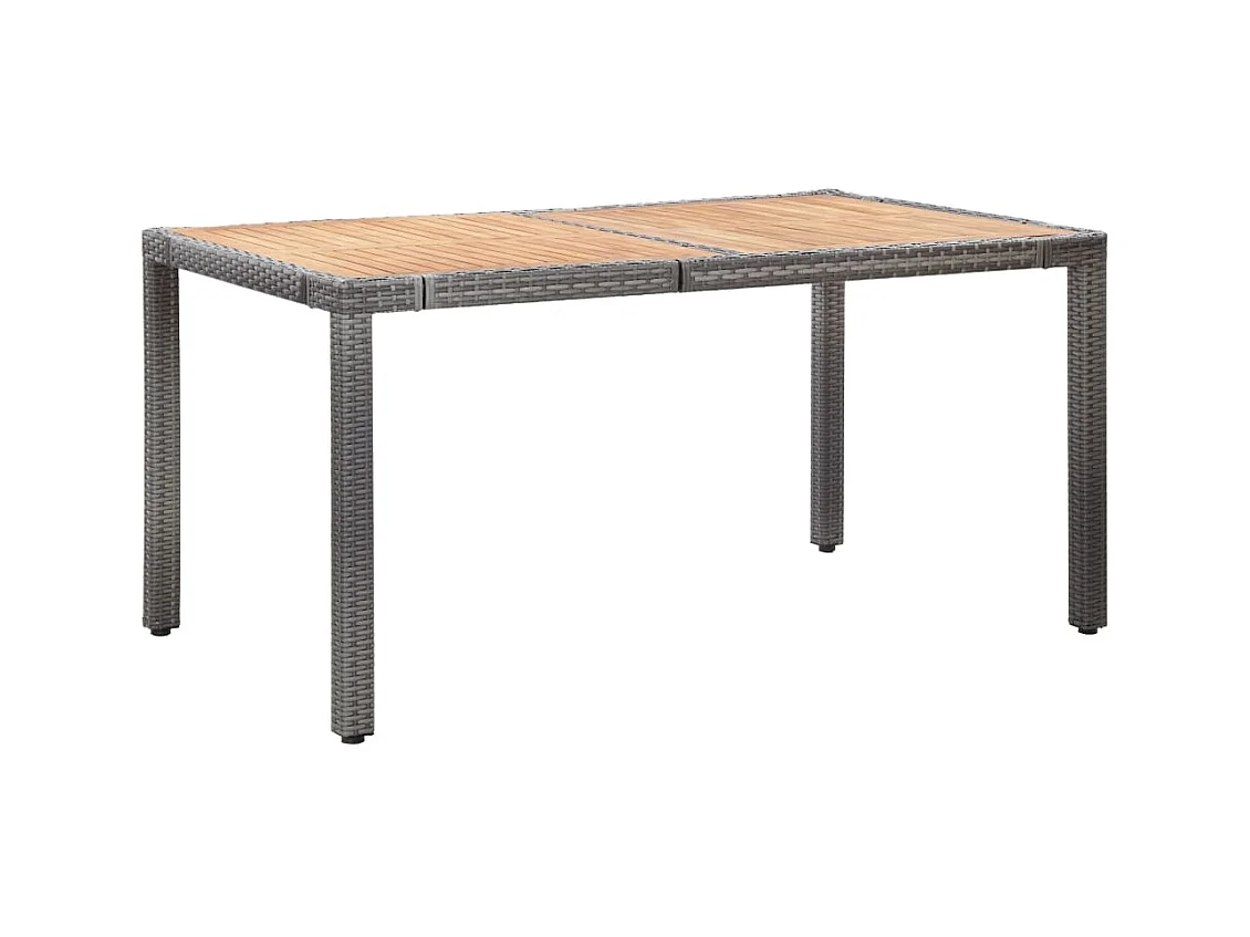 Ewald  7-delige Tuinset met kussens poly rattan grijs