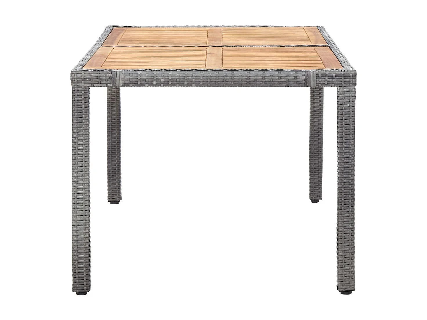 Ewald  Ensemble à manger d'extérieur 7pcs coussins Résine tressée Gris