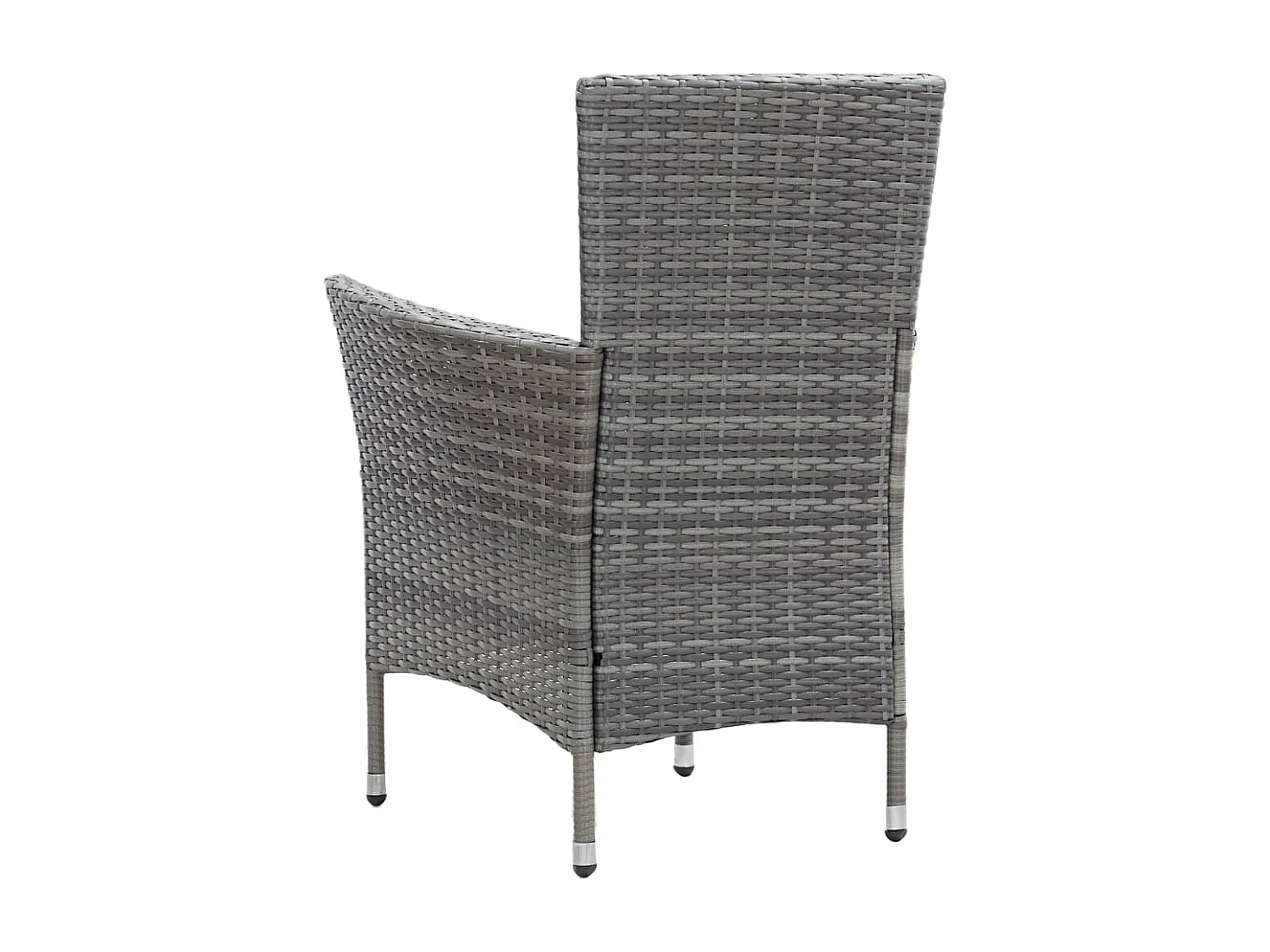 Ewald  Ensemble à manger d'extérieur 7pcs coussins Résine tressée Gris