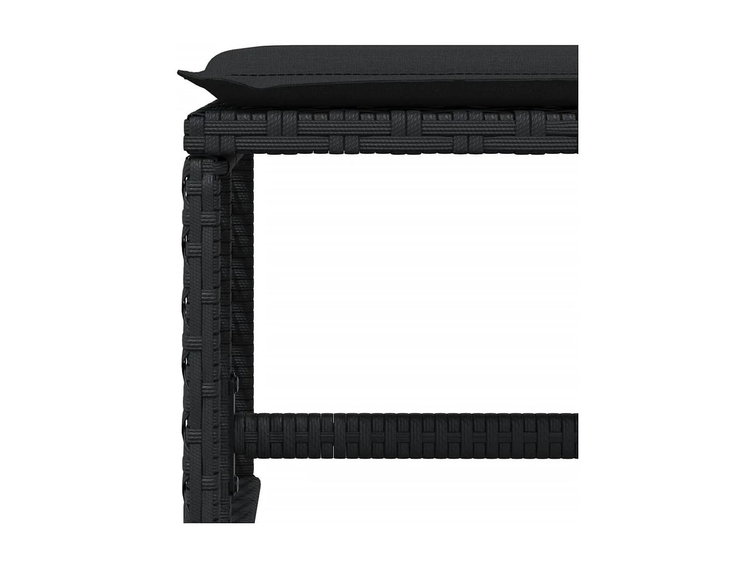 Lubbeek  Set de comedor de jardín 9 pzas y cojines ratán sintético negro