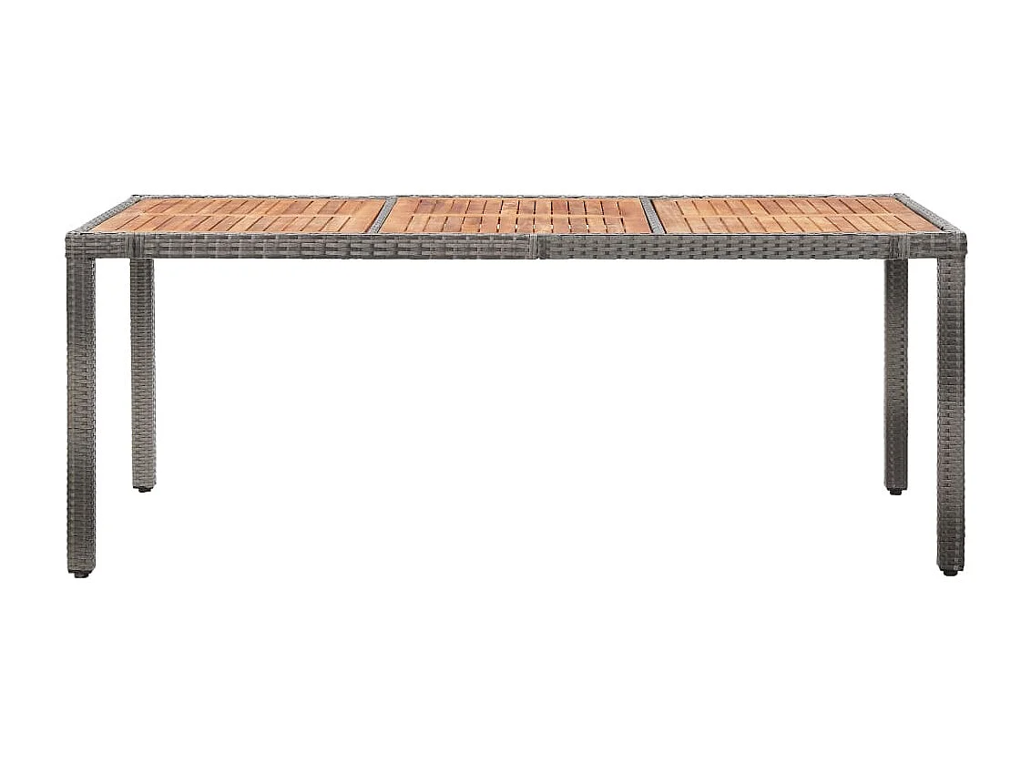 Prolenta Premium -  Ensemble à manger de jardin 9 pcs coussins Résine tressée Gris