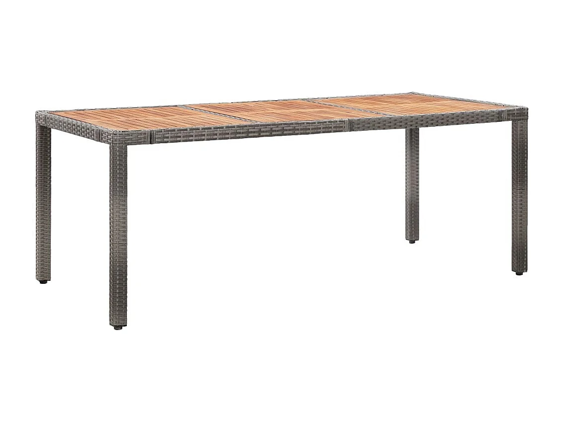 Prolenta Premium -  Ensemble à manger de jardin 9 pcs coussins Résine tressée Gris