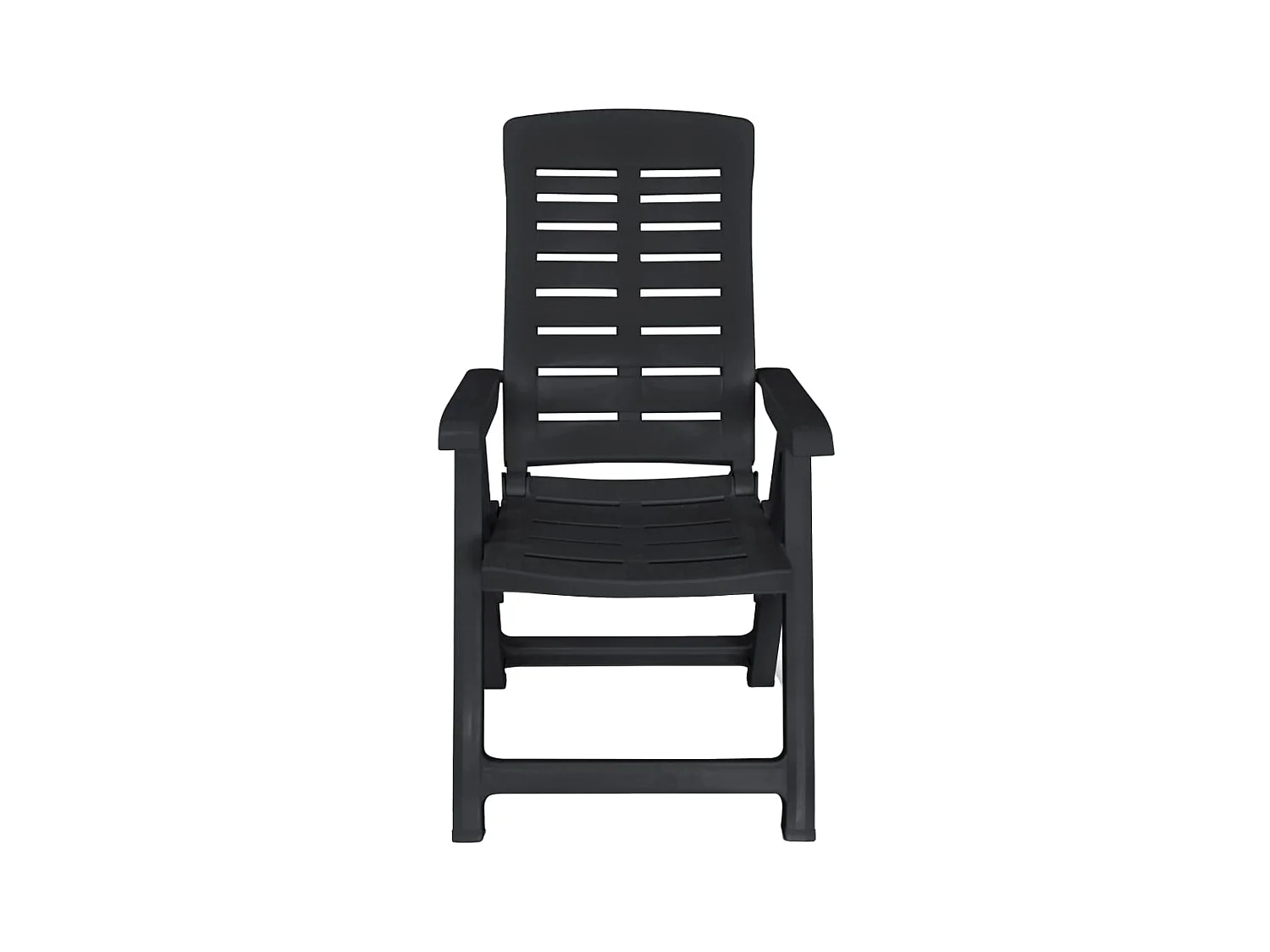 Garden Furniture -  Ensemble à manger d'extérieur 11 pcs Plastique Anthracite