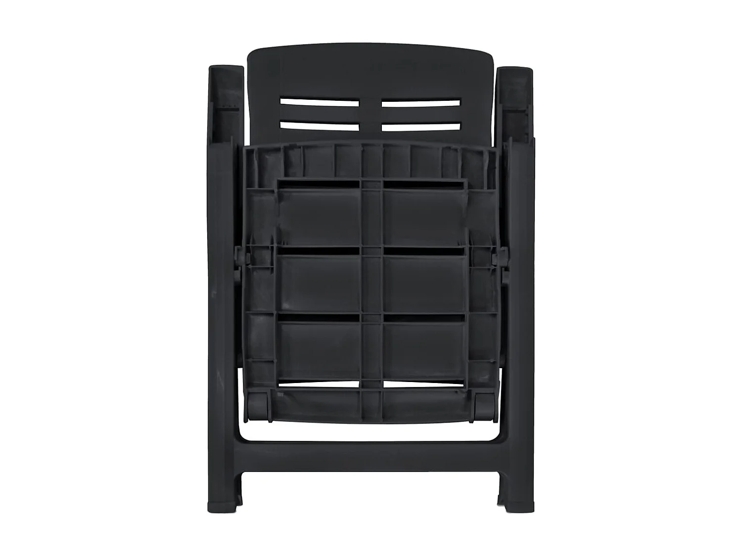 Garden Furniture -  Ensemble à manger d'extérieur 11 pcs Plastique Anthracite