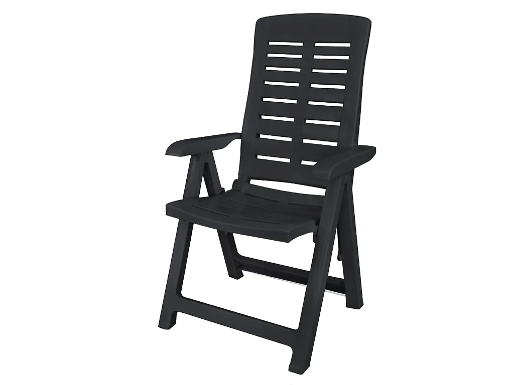 Garden Furniture -  Ensemble à manger d'extérieur 11 pcs Plastique Anthracite