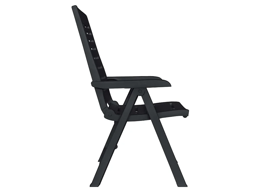 Garden Furniture -  Ensemble à manger d'extérieur 11 pcs Plastique Anthracite