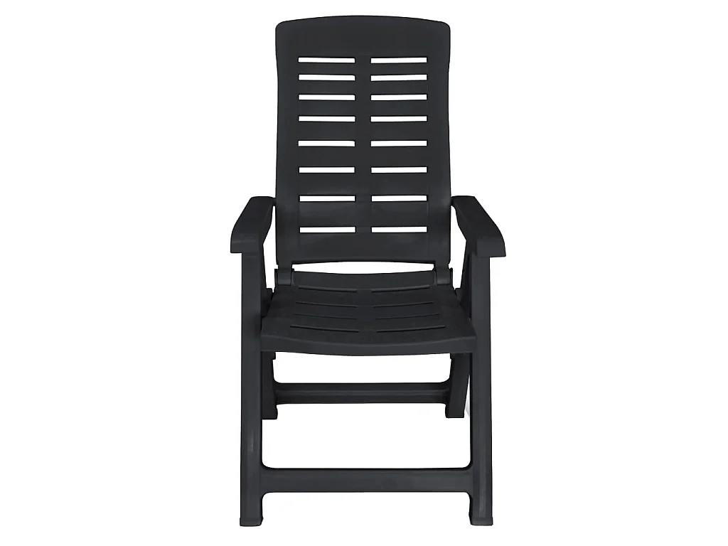 Garden Furniture -  Ensemble à manger d'extérieur 11 pcs Plastique Anthracite