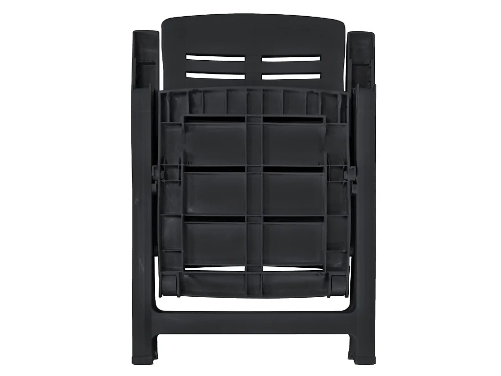 Garden Furniture -  Ensemble à manger d'extérieur 11 pcs Plastique Anthracite