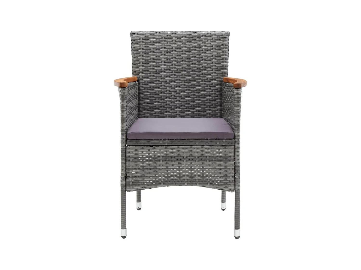 Kelly  Ensemble à manger de jardin coussins 9pcs Résine tressée Gris