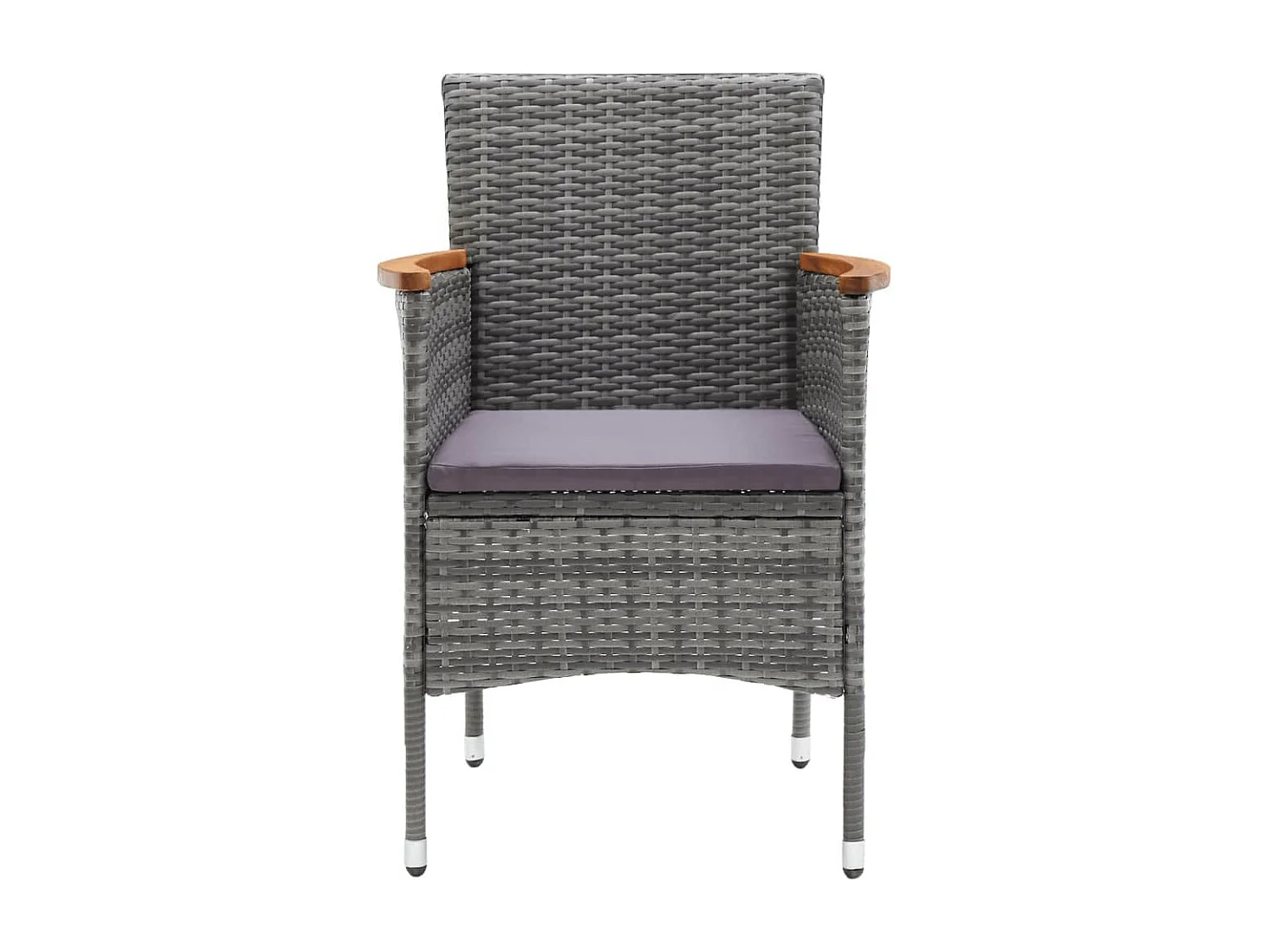 Kelly  9-delige Tuinset met kussens poly rattan grijs