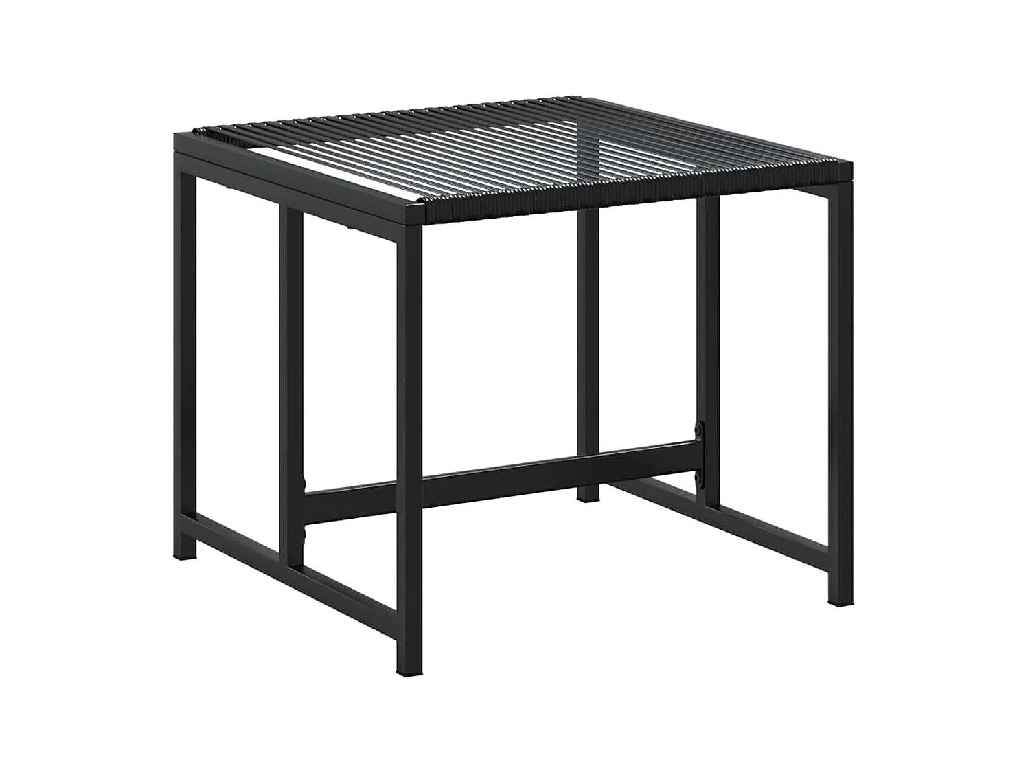 Venanzio  Ensemble à manger de jardin 11 pcs noir résine tressée