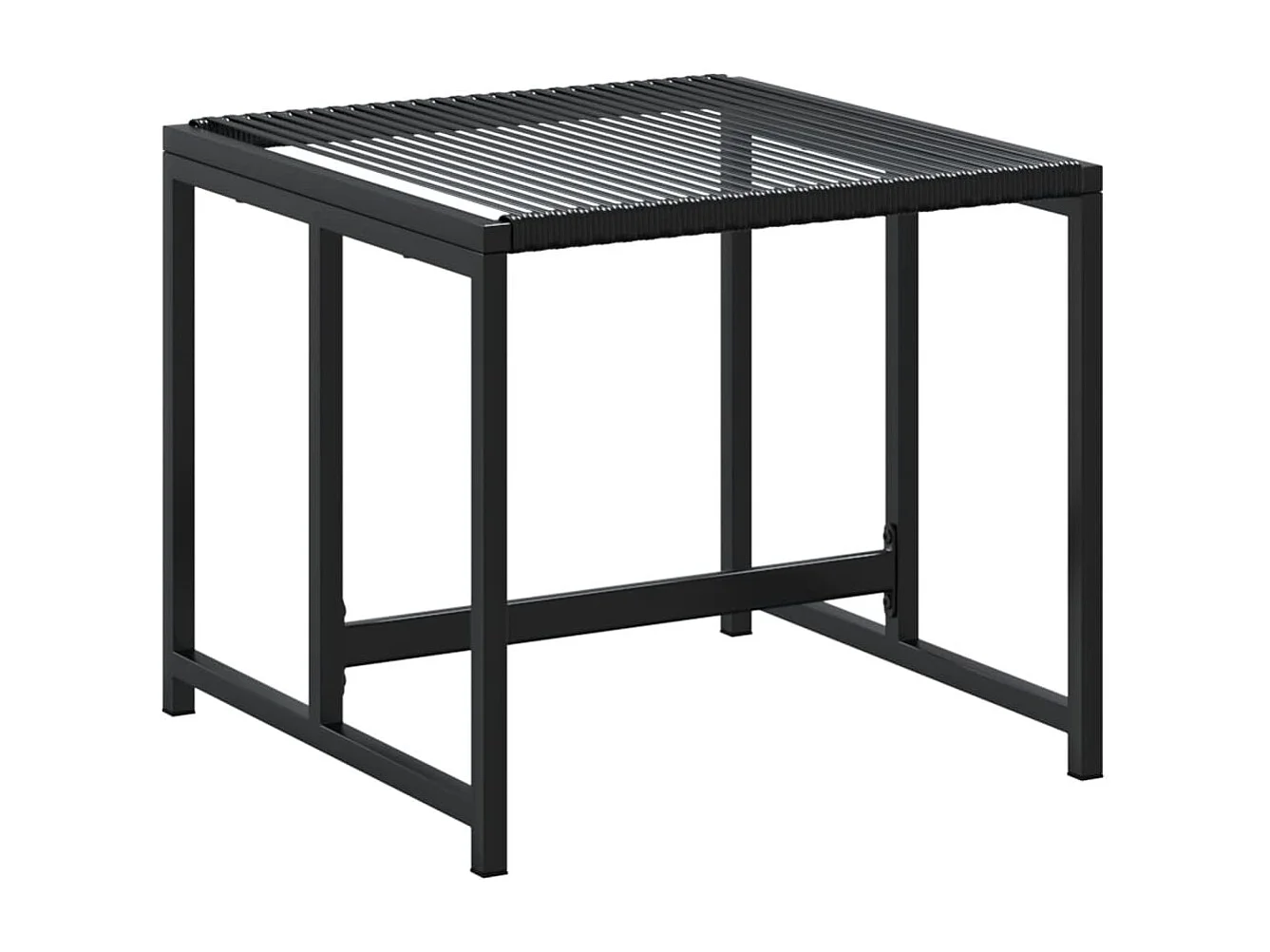 Venanzio  Ensemble à manger de jardin 11 pcs noir résine tressée