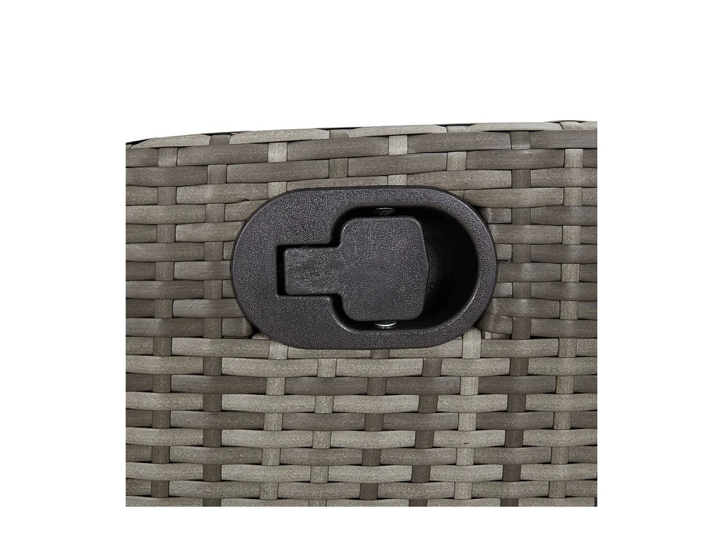 Garden Furniture -  Ensemble à manger de jardin 5 pcs coussins gris résine tressée