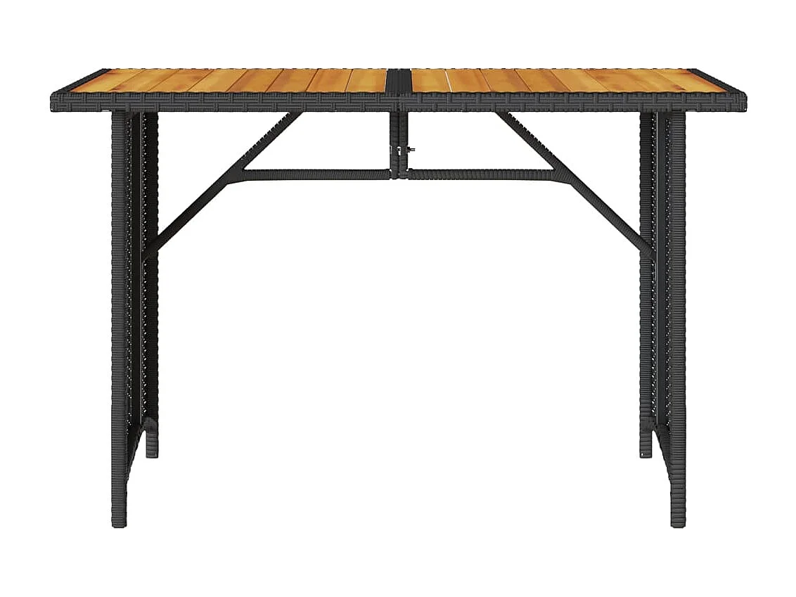 Jornar  Ensemble à manger de jardin coussins 2pcs noir résine tressée