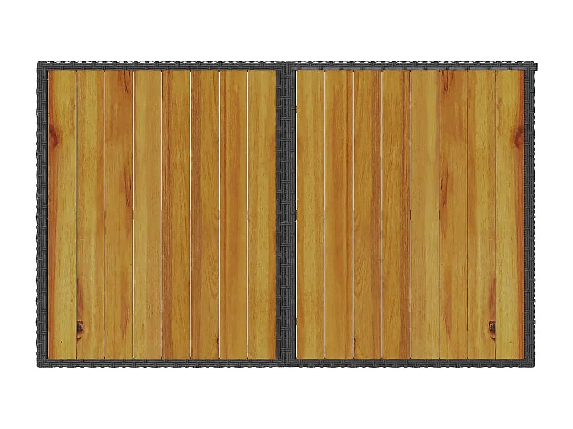 Jornar  Ensemble à manger de jardin coussins 2pcs noir résine tressée