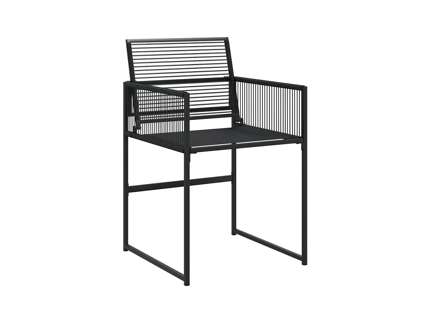 Venanzio  Set de comedor de jardín 15 pzas ratán sintético negro